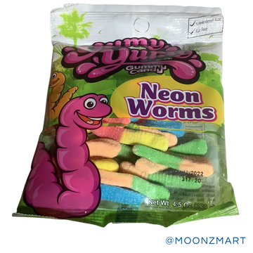 Yummy Yummy Neon Worms Gummy Candy
